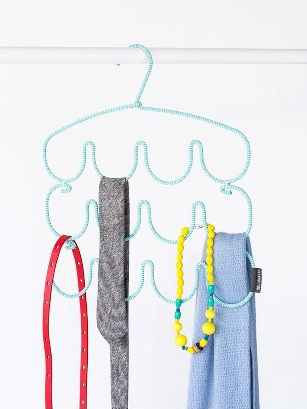 3 Pcs Hanging Clear 8 Pocket Bag Towel Scarf Tie Wooden Closet Storage Organizer